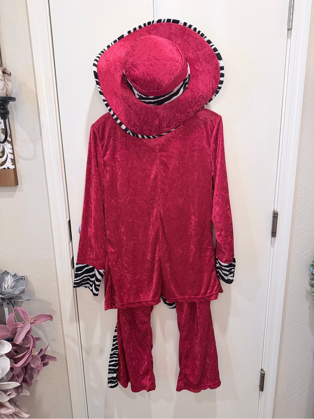 California Costumes Red Plush Costume Set with Zebra Trim
